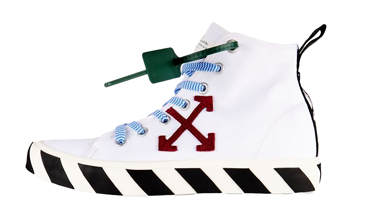 Vulcanized Mid Top "White / Burgundy Arrow" 222607M236009