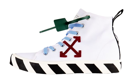 Vulcanized Mid Top "White / Burgundy Arrow" 222607M236009