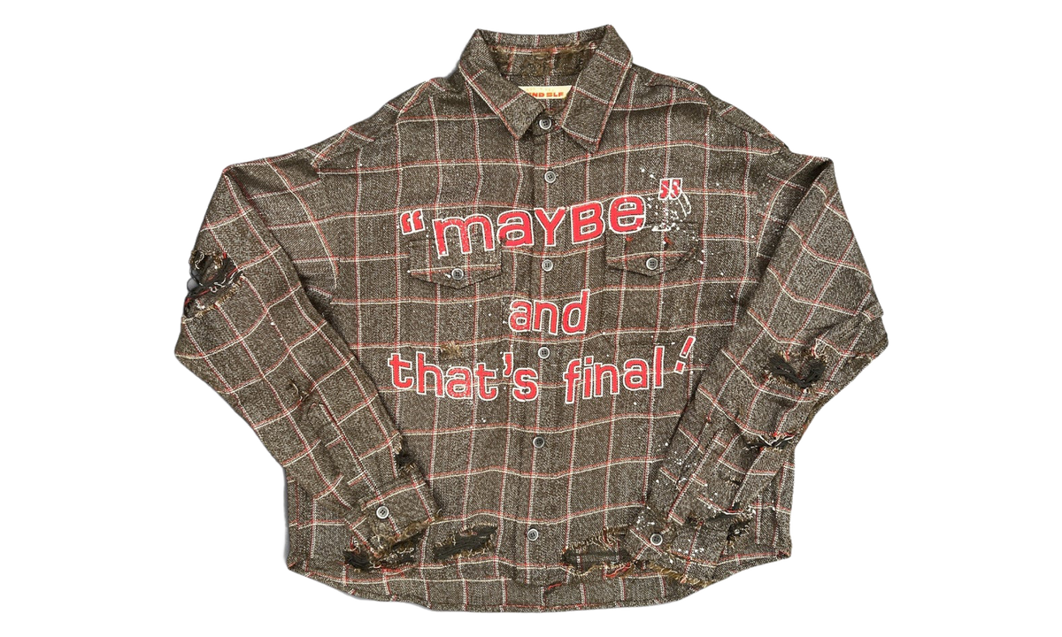 Maybe Plaid Shirt "Brown" MYBESI BRW