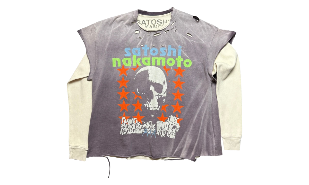 Skull Thermal Long Sleeve T-Shirt "Purple / White" SAT103