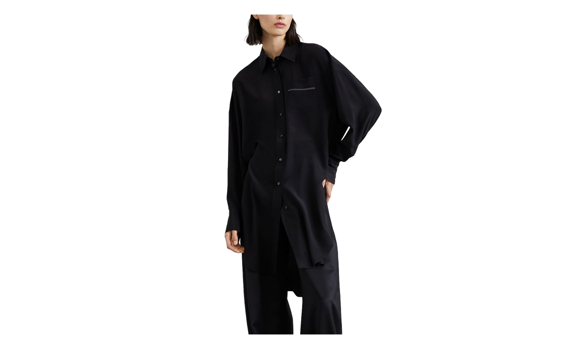 Silk Relaxed Shirt WMNS "Black" BRUN2749