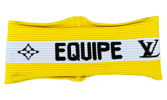 EQUIPE Monogram Striped Headband "Yellow & White" R96148