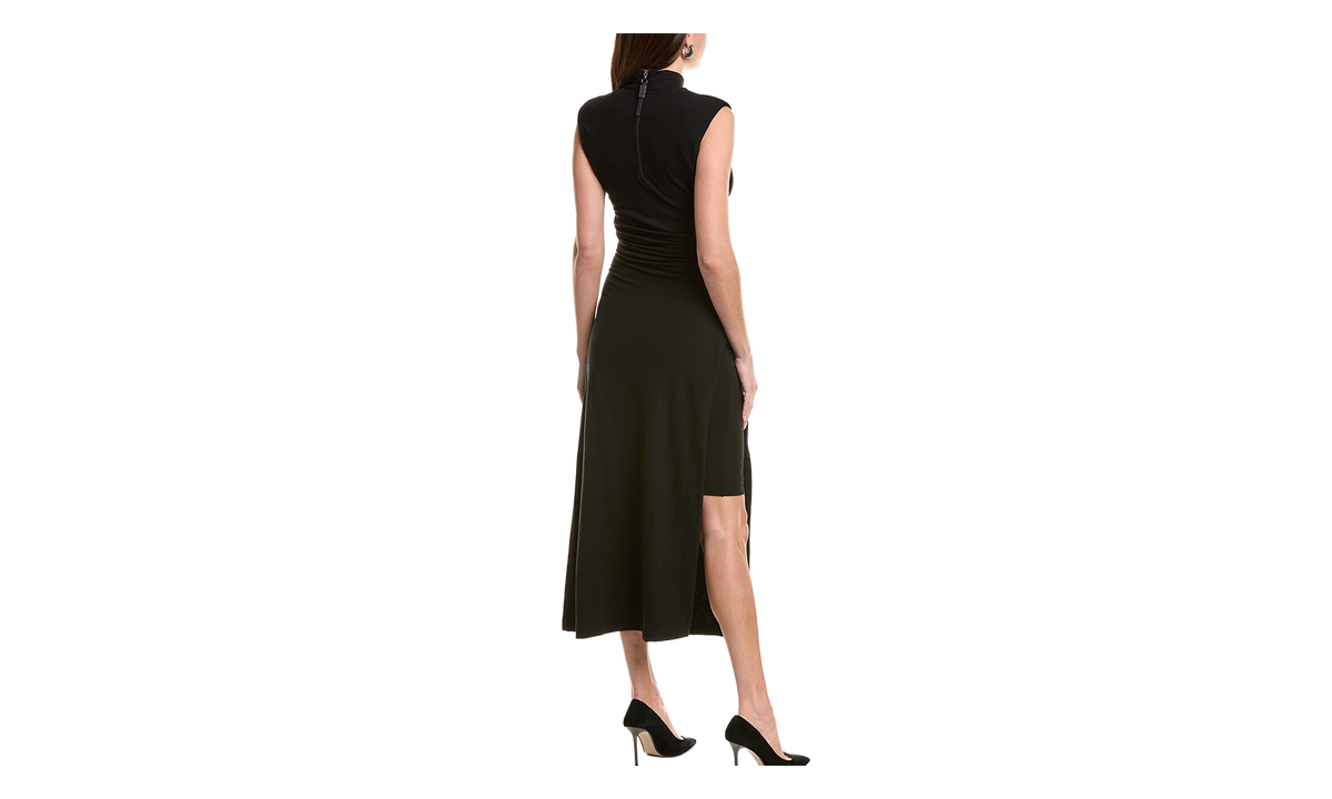 Wool Sleeveless Turtleneck Midi Dress WMNS "Black" BRUN2958
