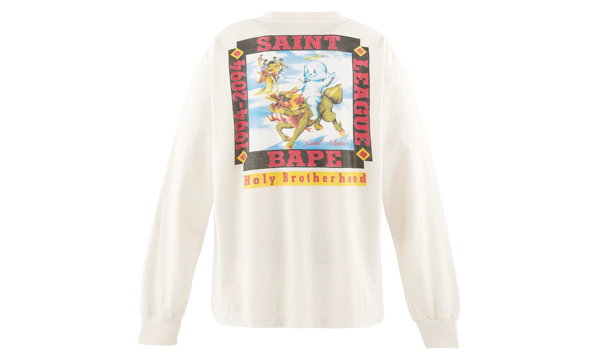 Bape Pool Long Sleeve Tee "White" SM MK1 0000 C39