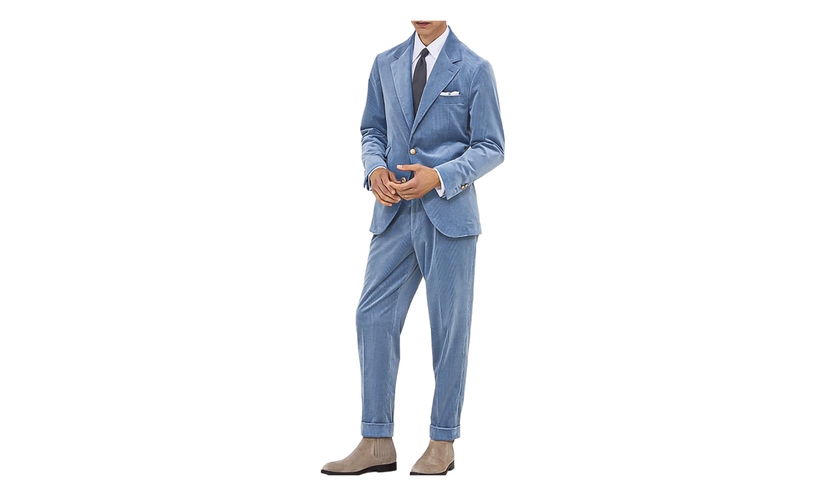 Cotton Wool Blend Suit "Cloud" BRUN3017