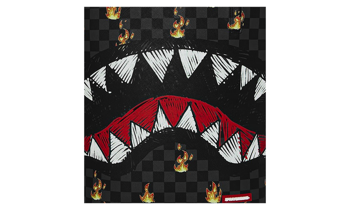 Super Hot Fire Sharks in Paris Backpack "Black / Red" SYG0113