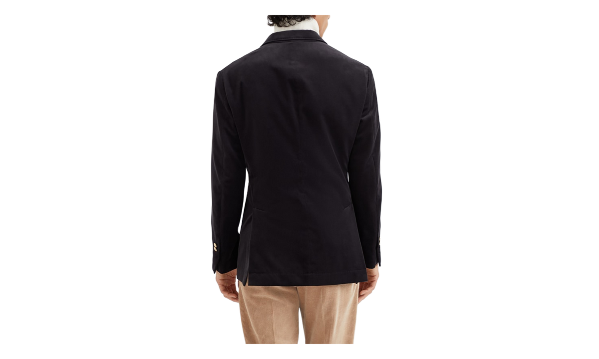 Double-Breasted Cotton Blazer "Dark Grey" BRUN2920