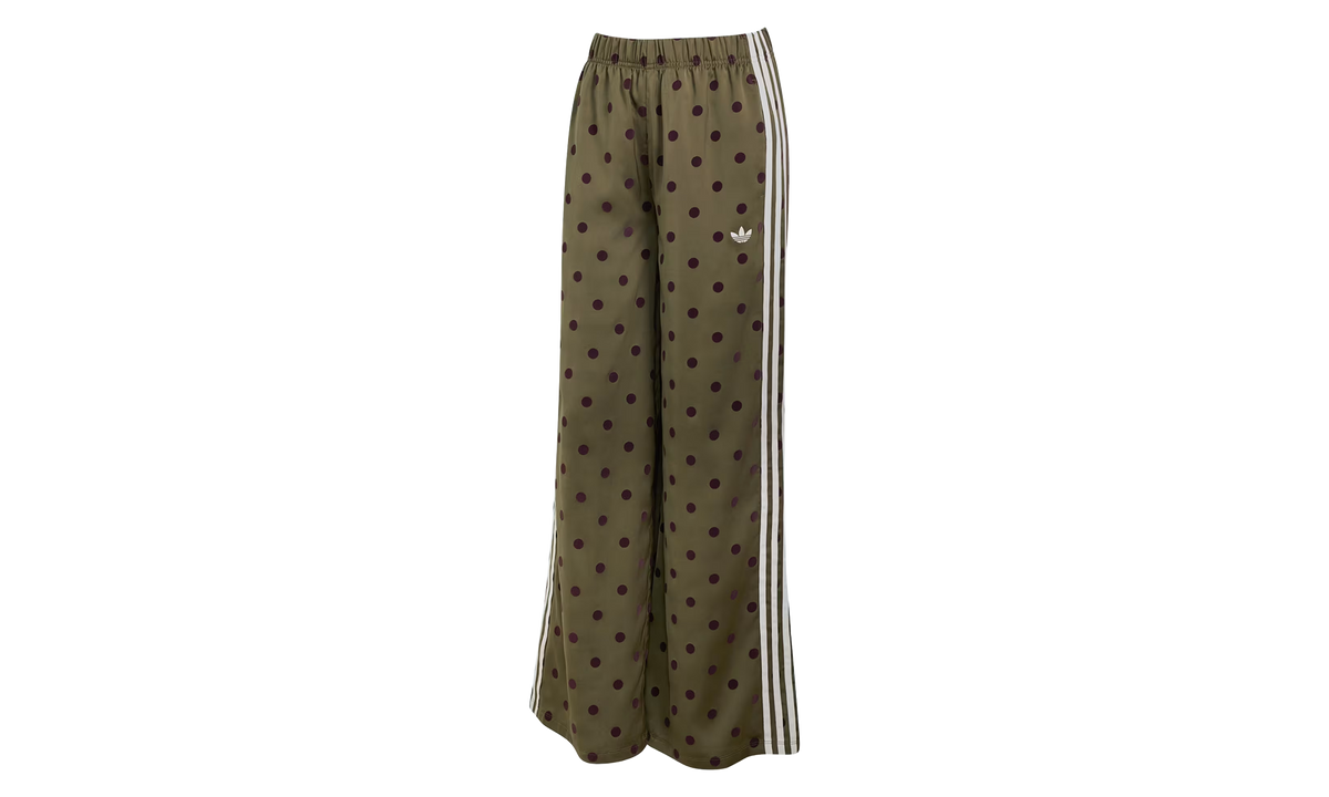 SATIN POLKA DOTS WIDE LEG PANT "Olive Strata" LI2845
