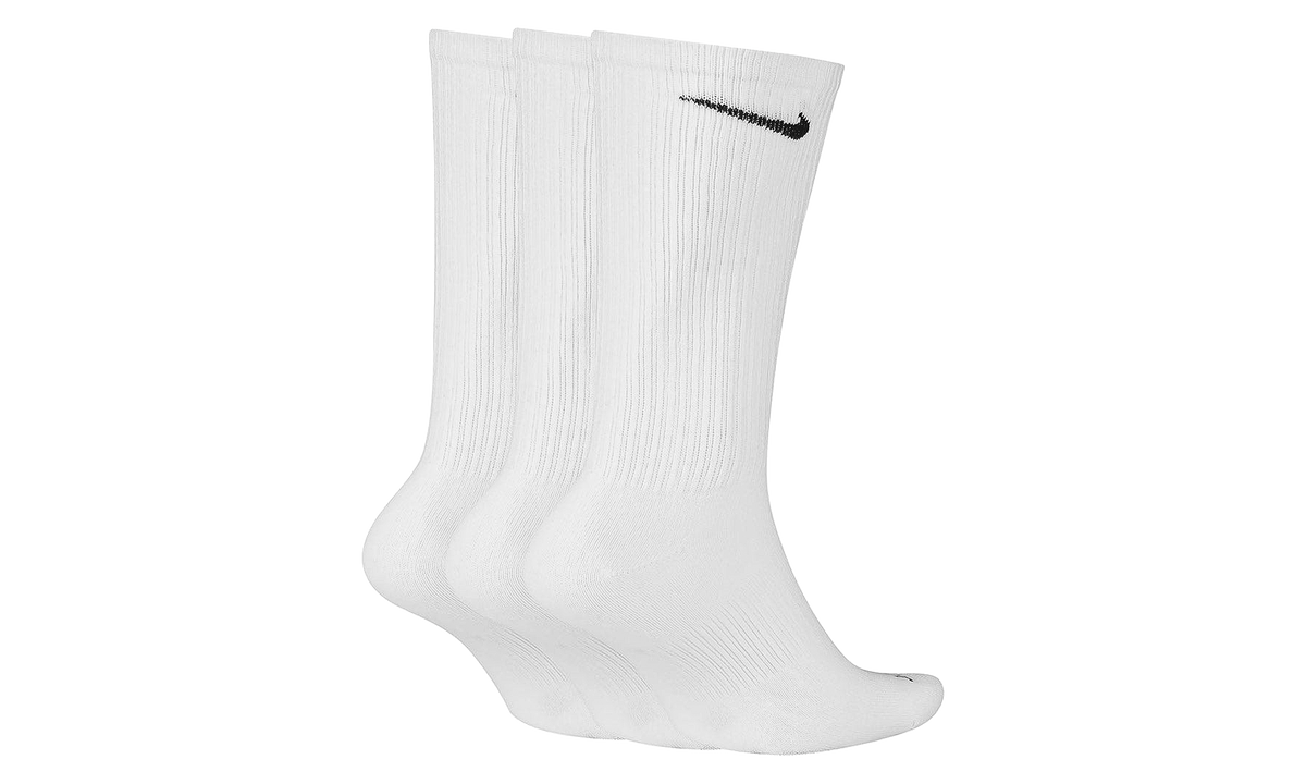 Everyday Plus Lightweight Training Crew Socks "White / Black (3 Pairs)" SX6891 100