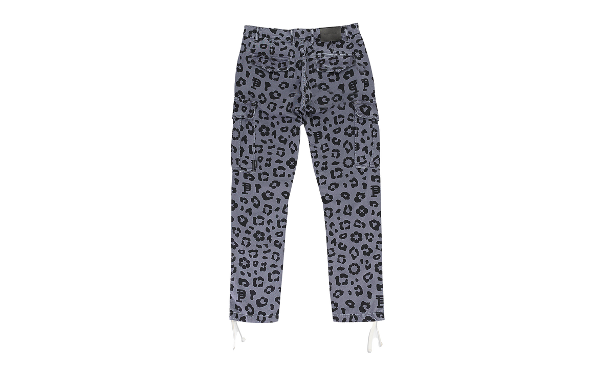 BLACK MONOGRAM LEOPARD PRINT CARGO PANT "Black" P503 BMLC222