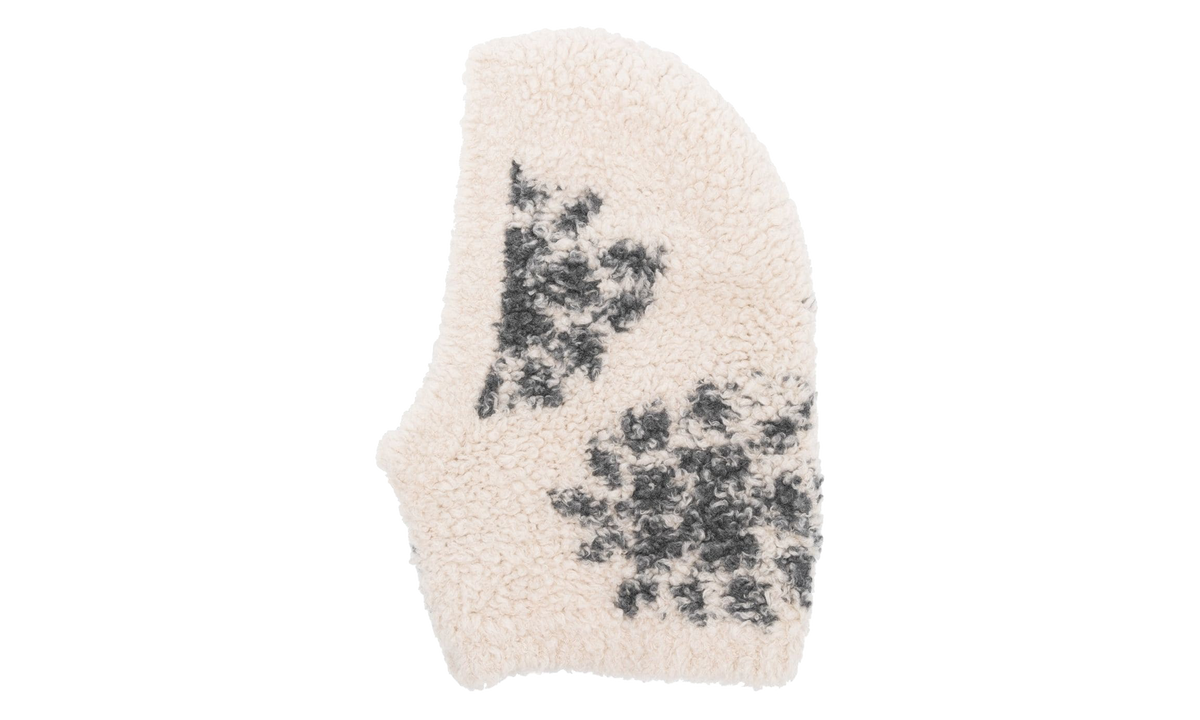Textured Floral Knit Hat WMNS "Off White" BRUN2733