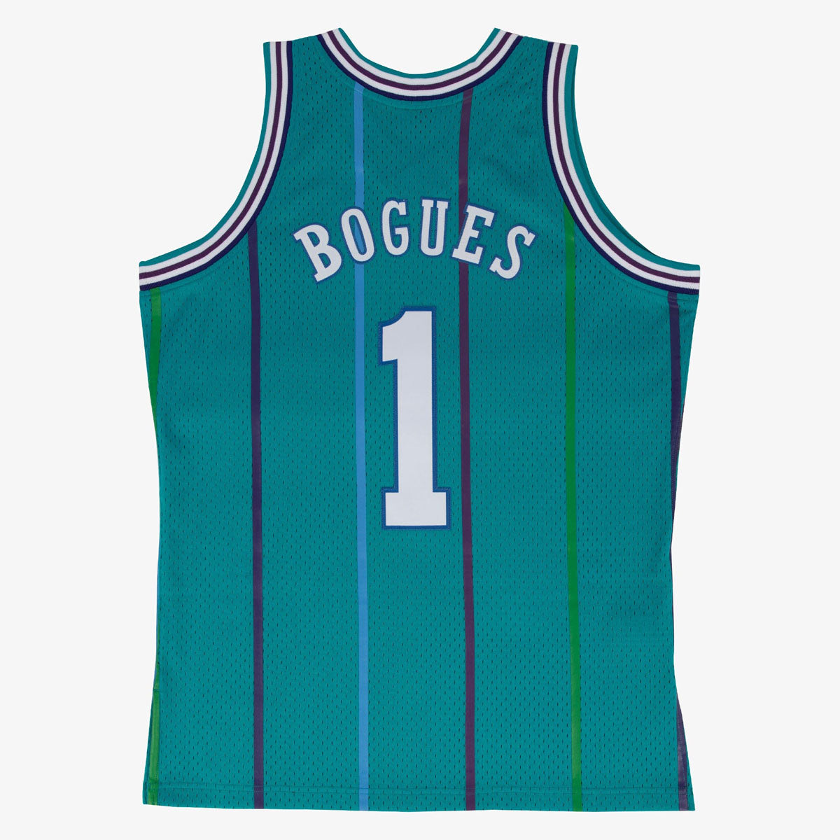AUTHENTIC ROAD JERSEY HORNETS 1992 MUGGSY BOGUES "Teal" AJY4GS18069 CHOTEAL92MBO