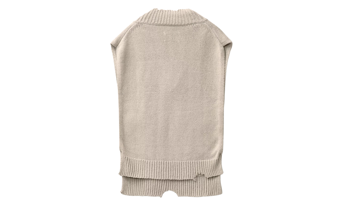 Deconstructed Knit Sweater Vest "Beige" S50TH0056S17992112F