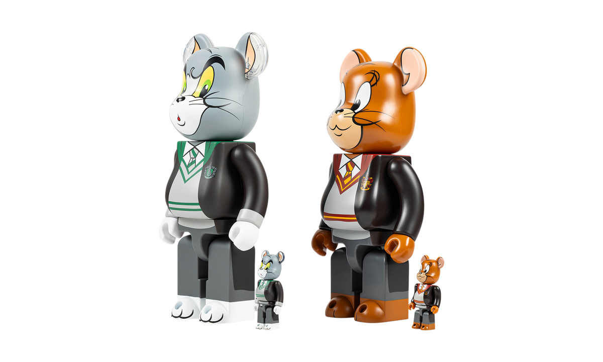 Bearbrick "Tom and Jerry in Hogwarts House Robes 100% & 400% 4-Pc Set" MEDI2987