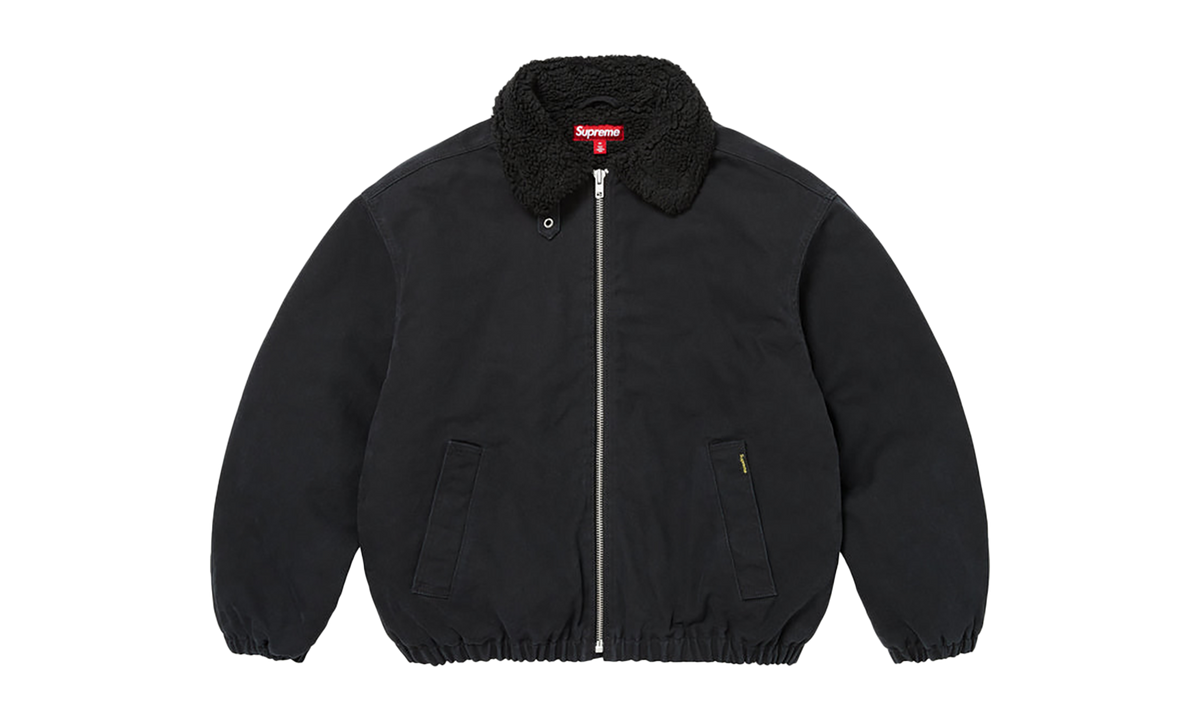 Faux Shearling Lined Bomber Jacket "FW26 - Black" SU28914