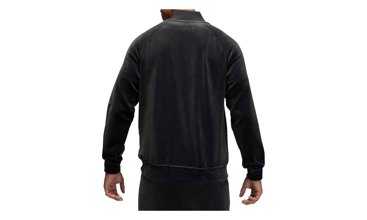 Jordan Brooklyn Velour Track Jacket "Black / Blue Chill" HV1870 011