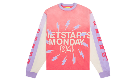 Bolt Panel Long Sleeve Tee "Red / Purple" DSM FW26 053
