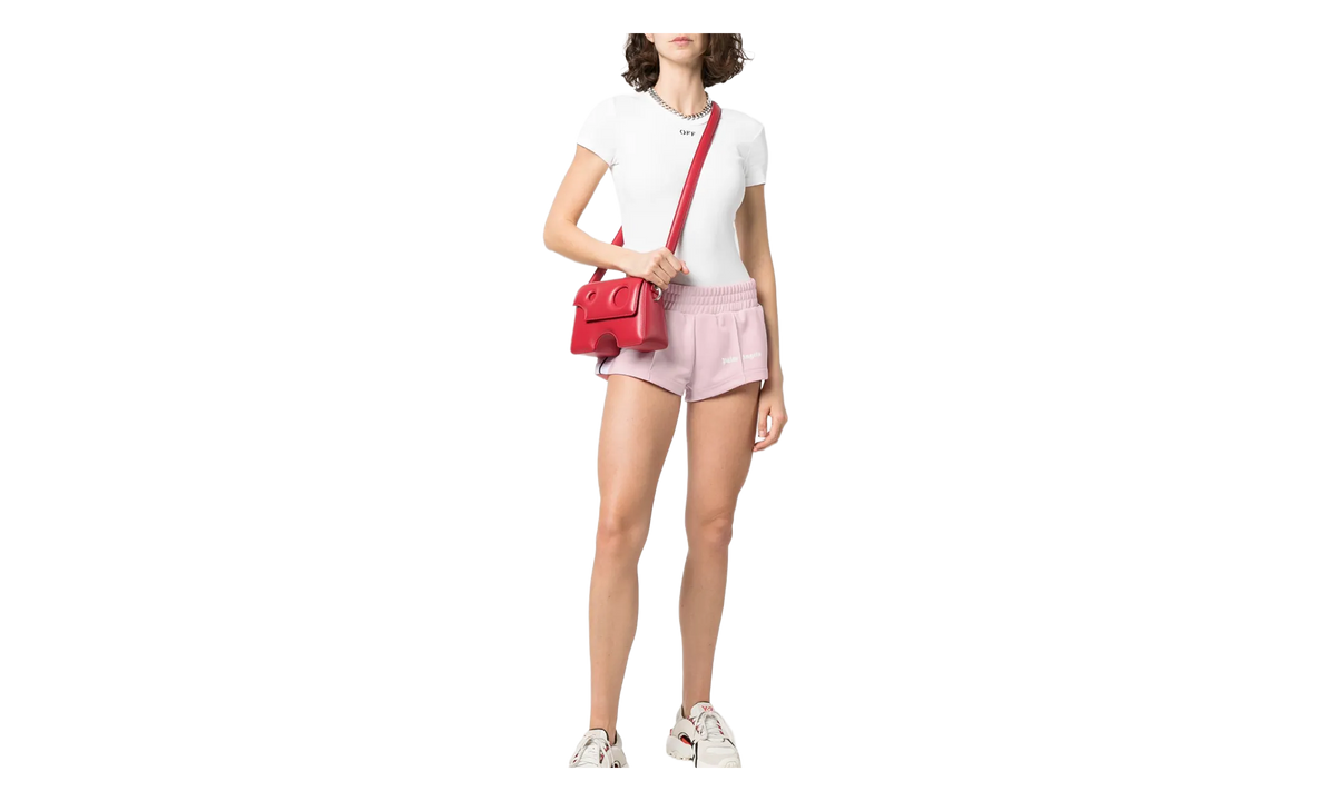 Womens Track Shorts "Almond Blossom / White" PWCB003C99FAB0013401