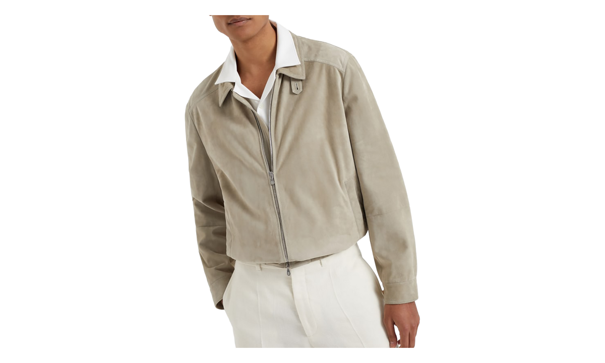 Leather Zip-Front Jacket "Jackfruit" BRUN2843
