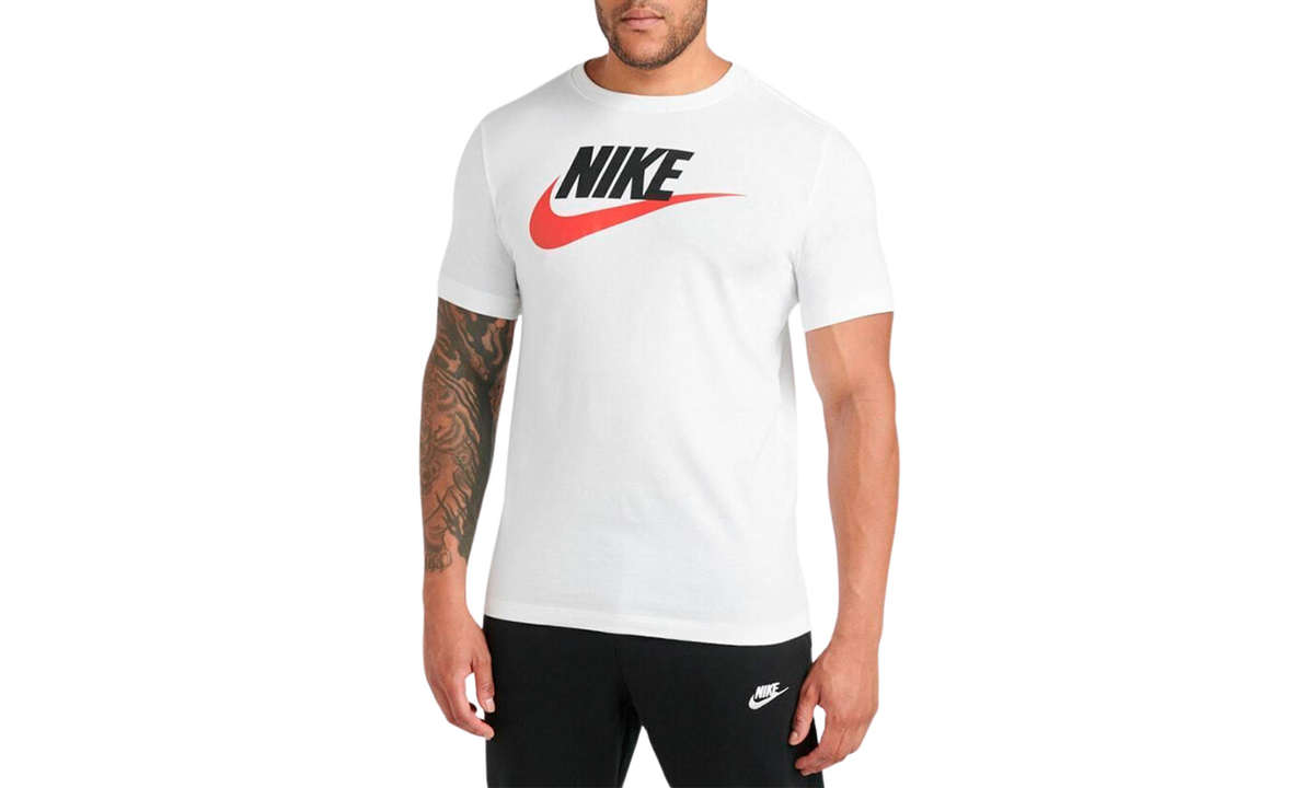 Sports Wear Icon Futura Tee Mens Style "WHITE/BLACK/RED" AR5004 100