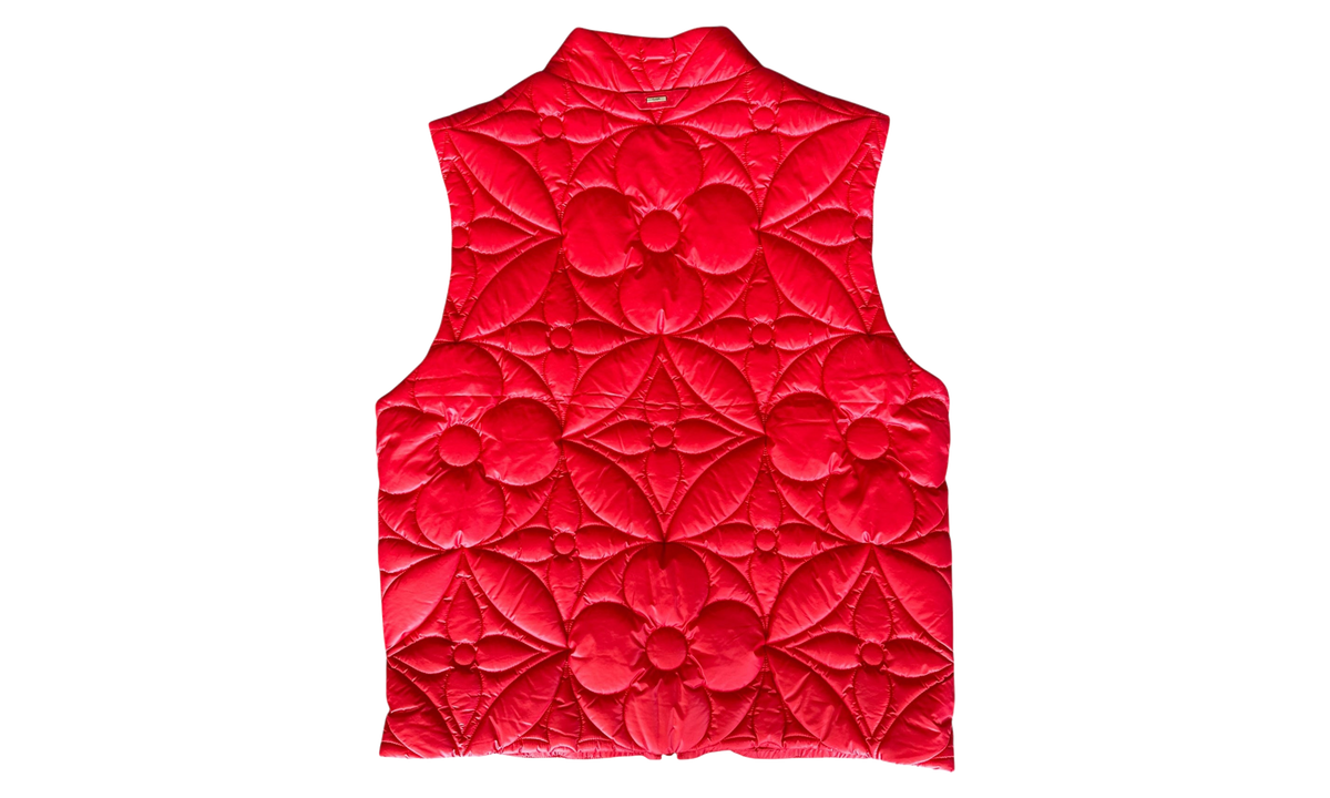 Flower Monogram Puffer Vest "Red" 1A9FRA