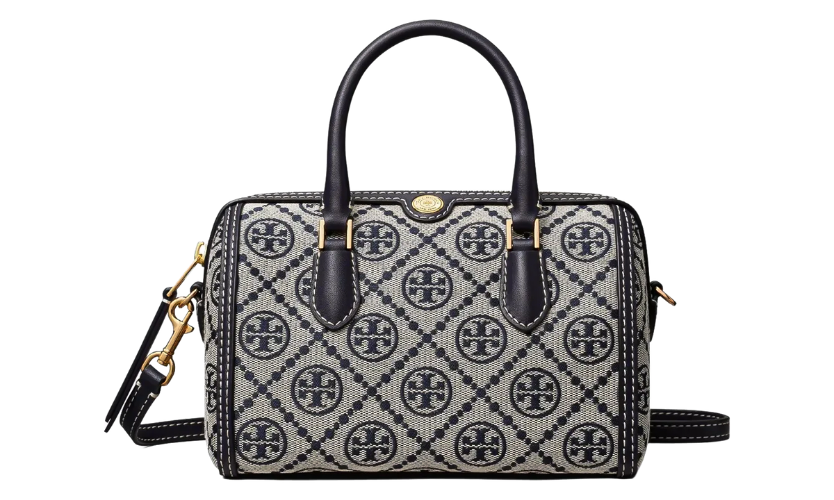 T-Monogram Pebble Bucket Bag "Tory Navy" 181284 405