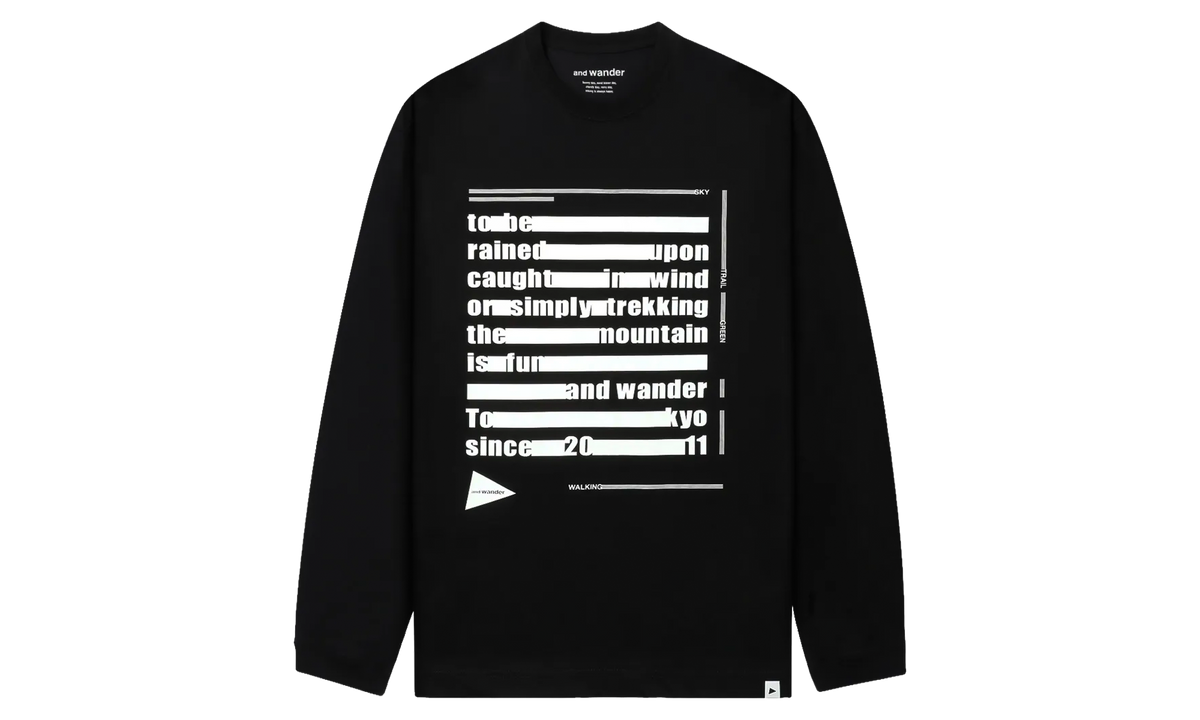 Typography Printed LS Tee "Black" 5745284089-010