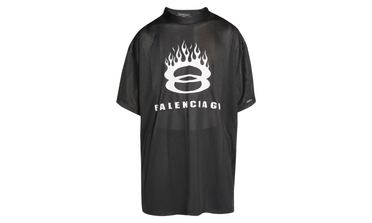 Mesh Unity Flame Logo T-Shirt "Black" 794817TQV381000