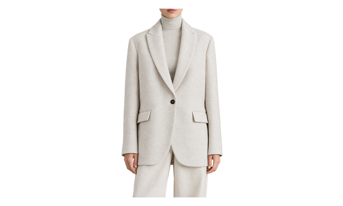 Wool Relaxed Jacket WMNS "Mother Of Pearl" BRUN2896
