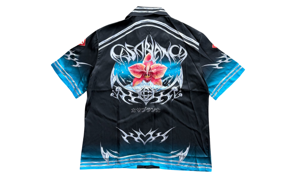 Blades Silk Satin Shirt "Black" M AW25 SH 003 03