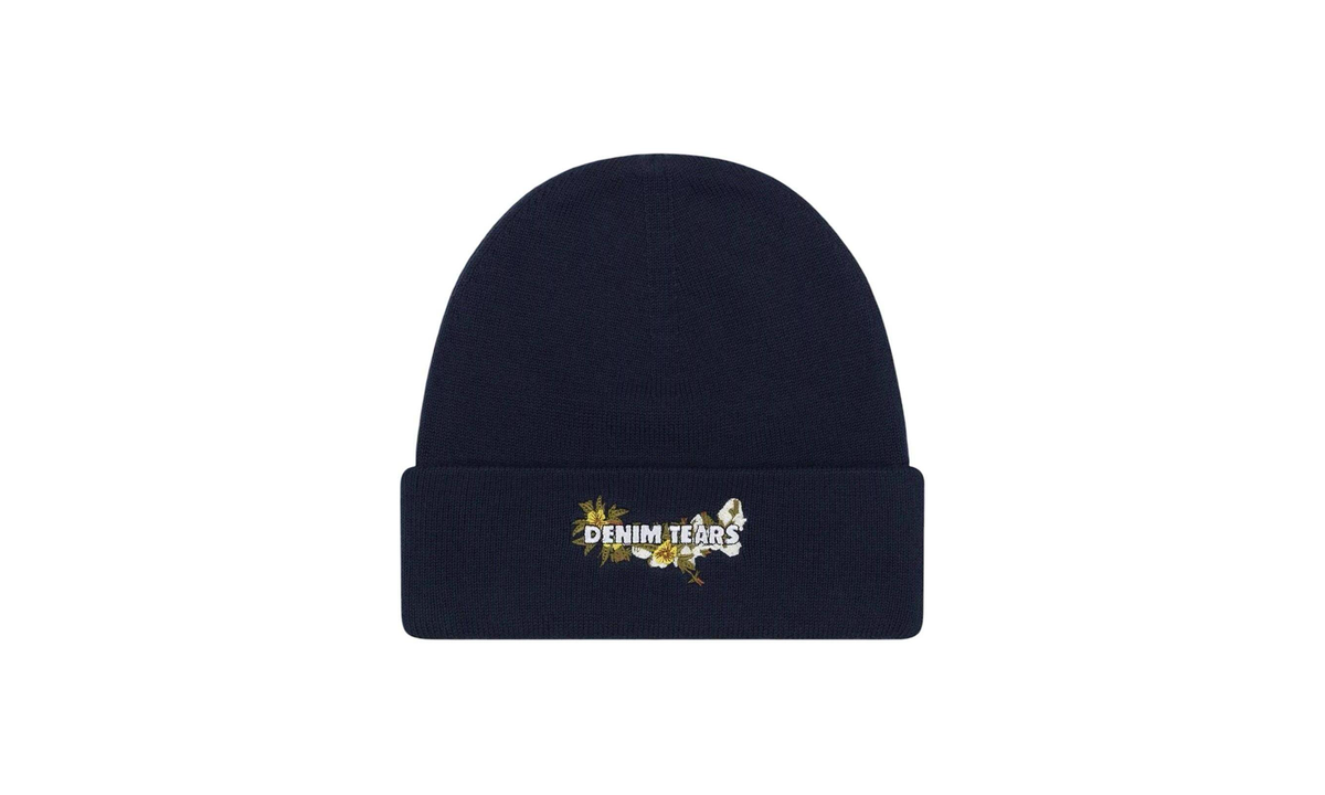 Floral Beanie "Navy" DT266