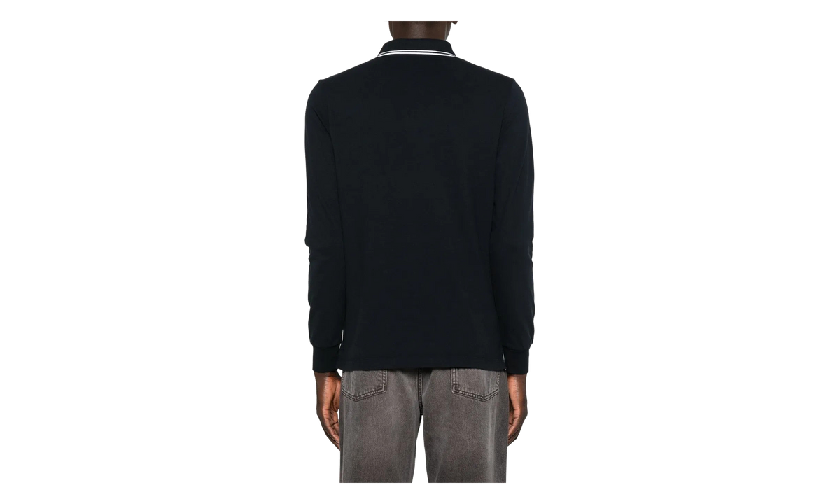 Compass Patch Slim-Fit Long-Sleeve Polo Shirt "Navy Blue" 2200012 S0018 V0020