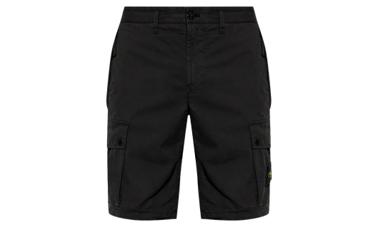 Zip Pockets Slim-Fit Cargo Bermuda Shorts "Black" L100019 S0A10 V0029