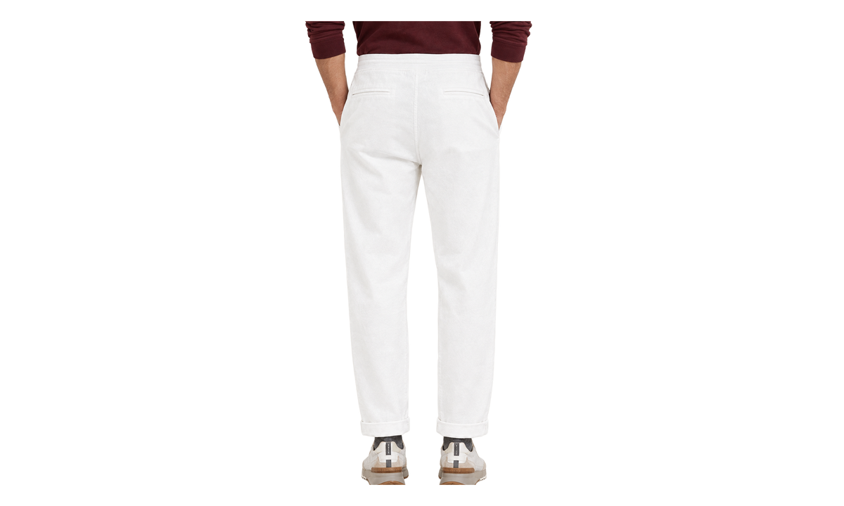 Cotton Casual Trousers "Off White" BRUN3002