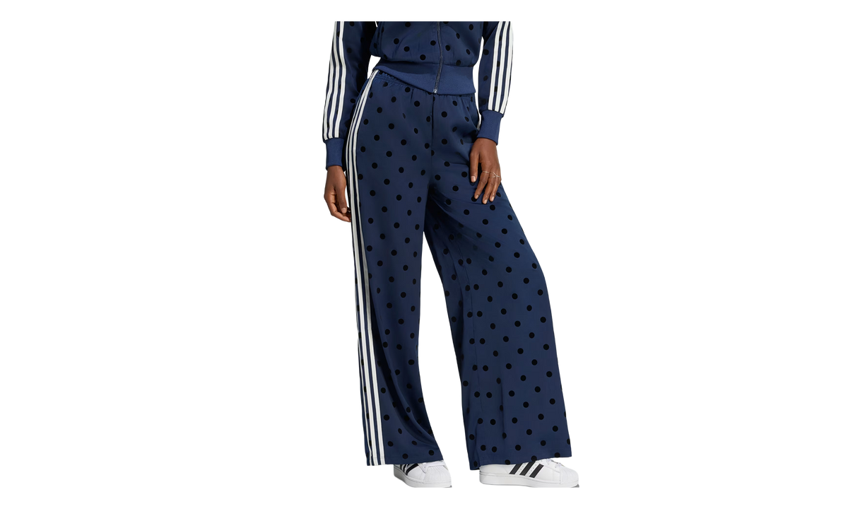 SATIN POLKA DOTS WIDE LEG PANT "Night Indigo" LI2844