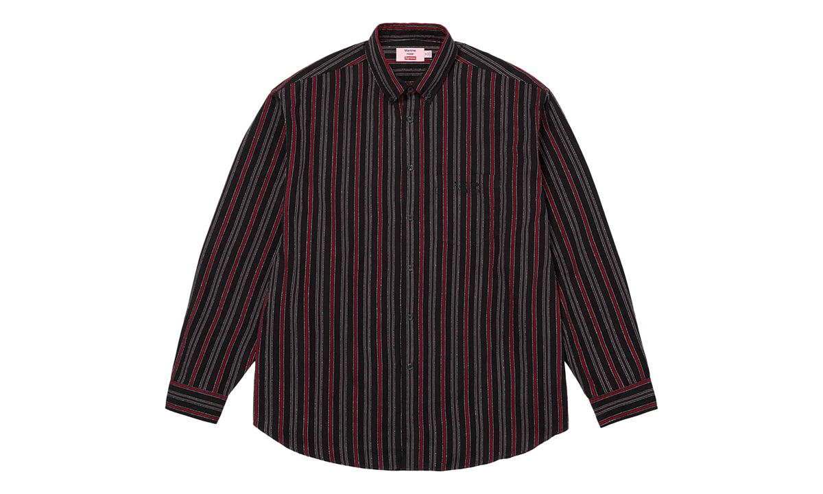 Martine Rose Metallic Stripe Shirt "FW26 - Black" SU28985
