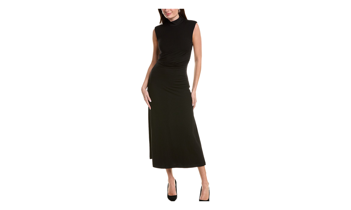 Wool Sleeveless Turtleneck Midi Dress WMNS "Black" BRUN2958