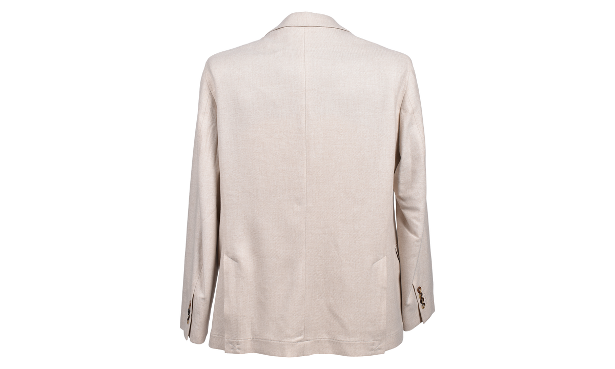 Wool Silk Deconstructed Blazer "Sand" BRUN2936