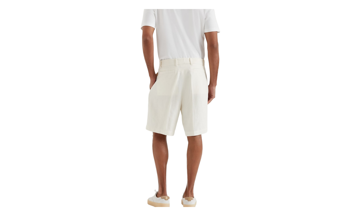 Linen Blend Tailored Shorts "Panama" BRUN2941