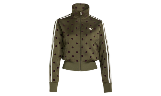 SATIN POLKA DOTS TT Track Top "Olive Strata" LI2853