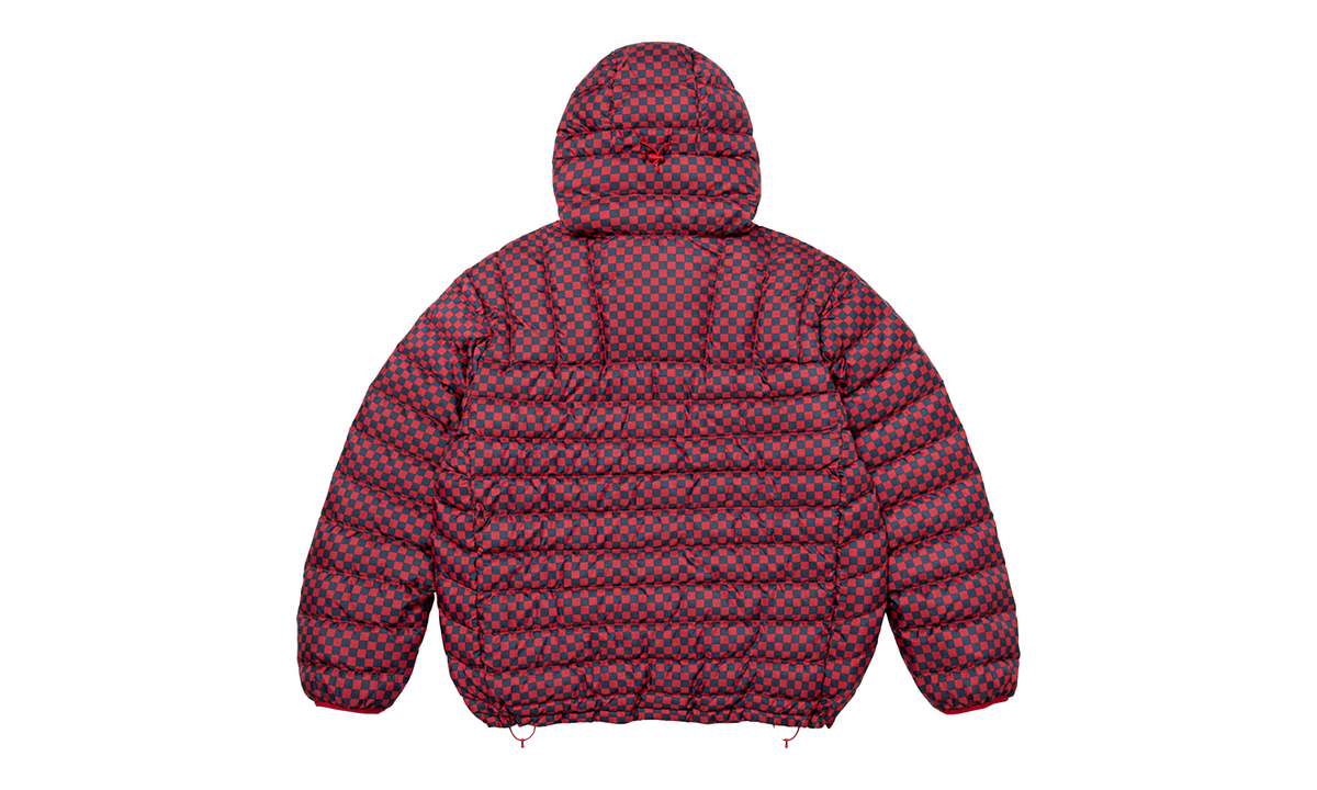 Micro Down Half Zip Hooded Pullover "FW26 - Red Checkerboard" SU28906