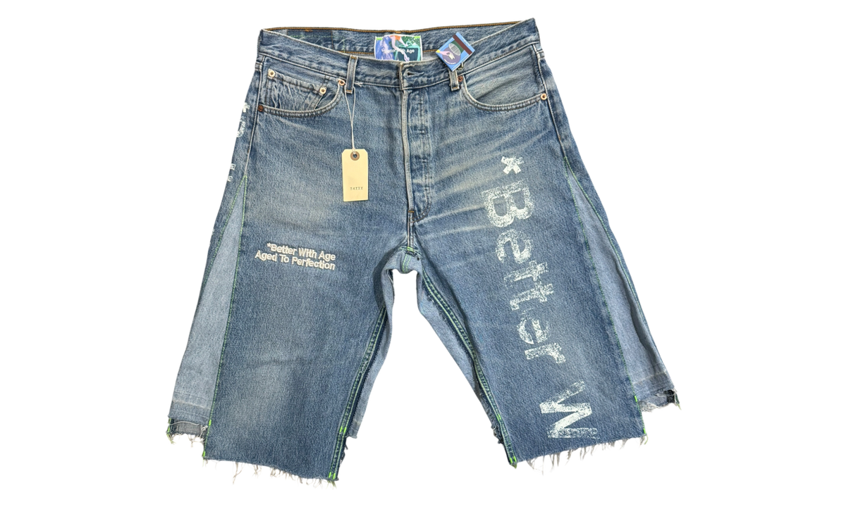 Clementine Double-Wide Long Denim Short "Blue" BWA322
