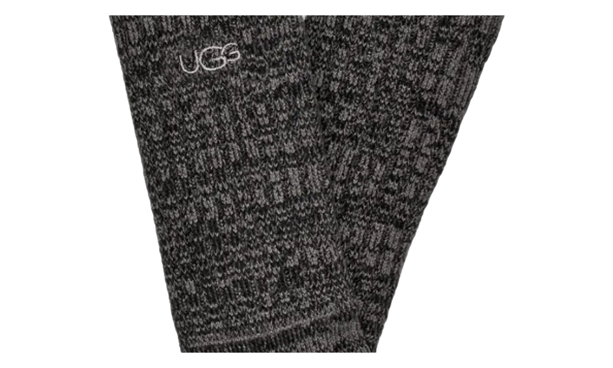 Trey Rib Knit Crew Socks "Black" 1115893 BLK