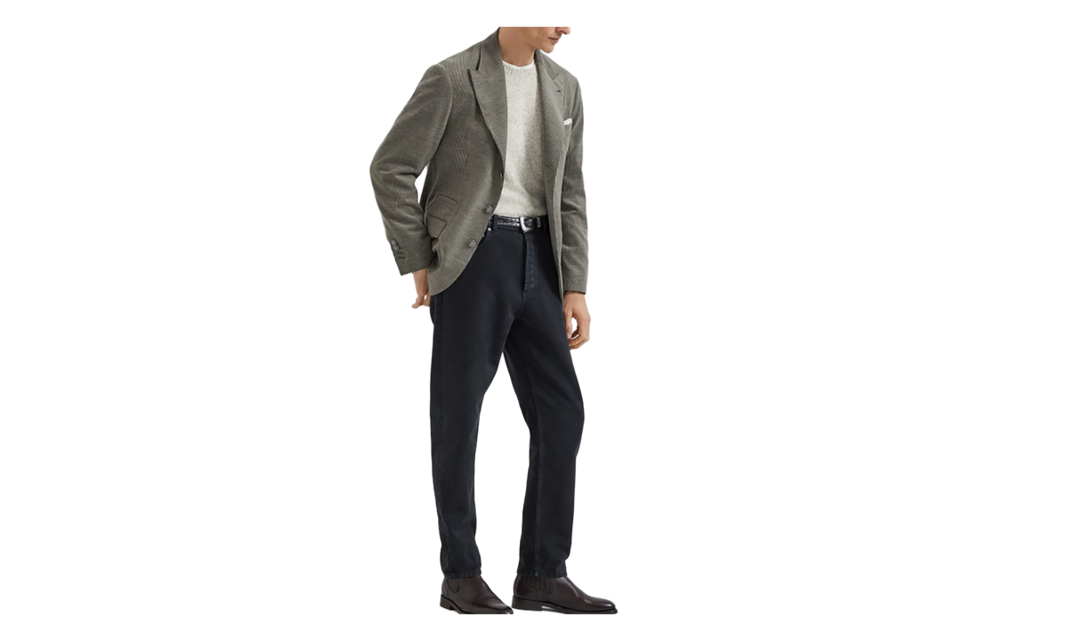 Wool Silk Blend Blazer "Old Khaki" BRUN2981