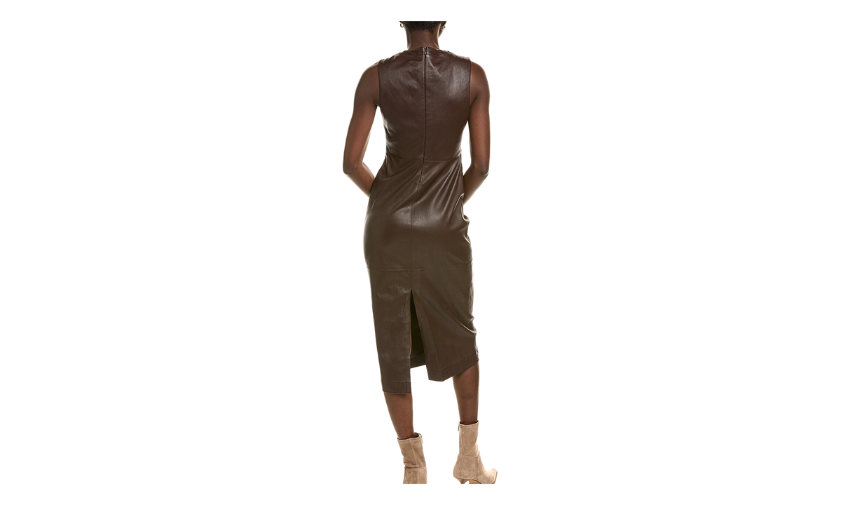 Sleeveless Leather Dress WMNS "Dark Brown" BRUN2697