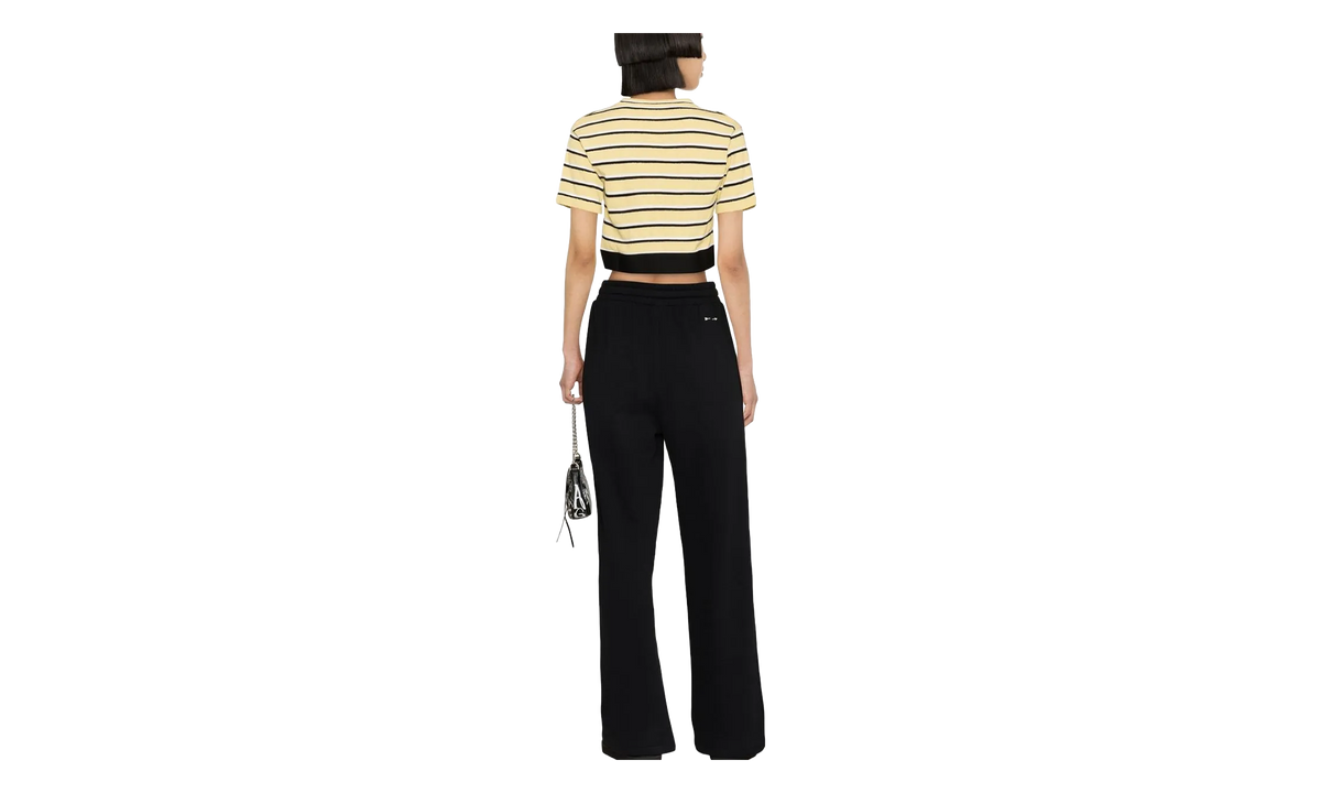 Stripes Knit Logo TEE WMNS "Yellow Black" PWHW001S23KNI0011810