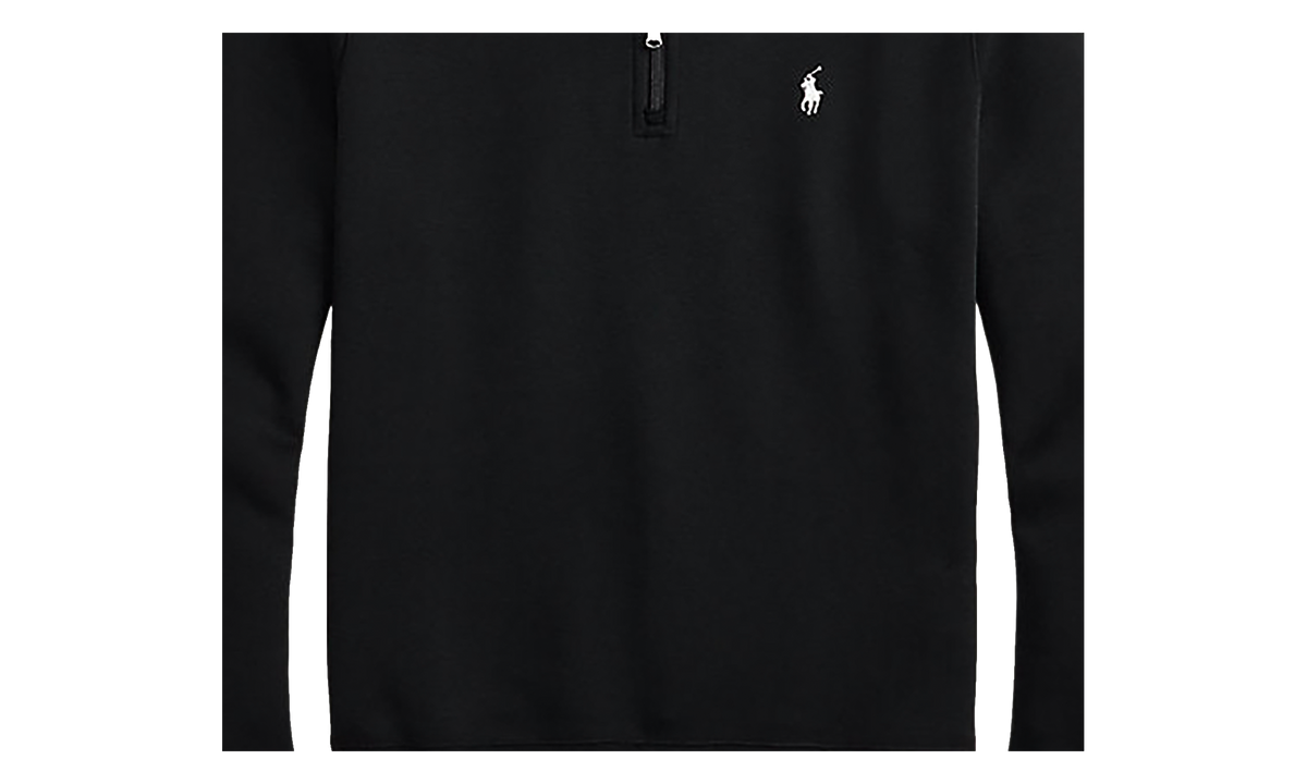 Double-Knit Quarter-Zip Pullover "Black" 710P06234001-BLACK