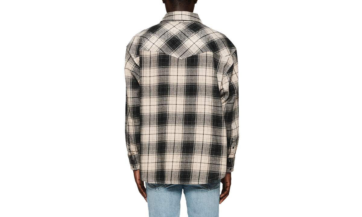 Wordmark Plaid Western Shirt 'Brown' "Brown" P348-PFBR224