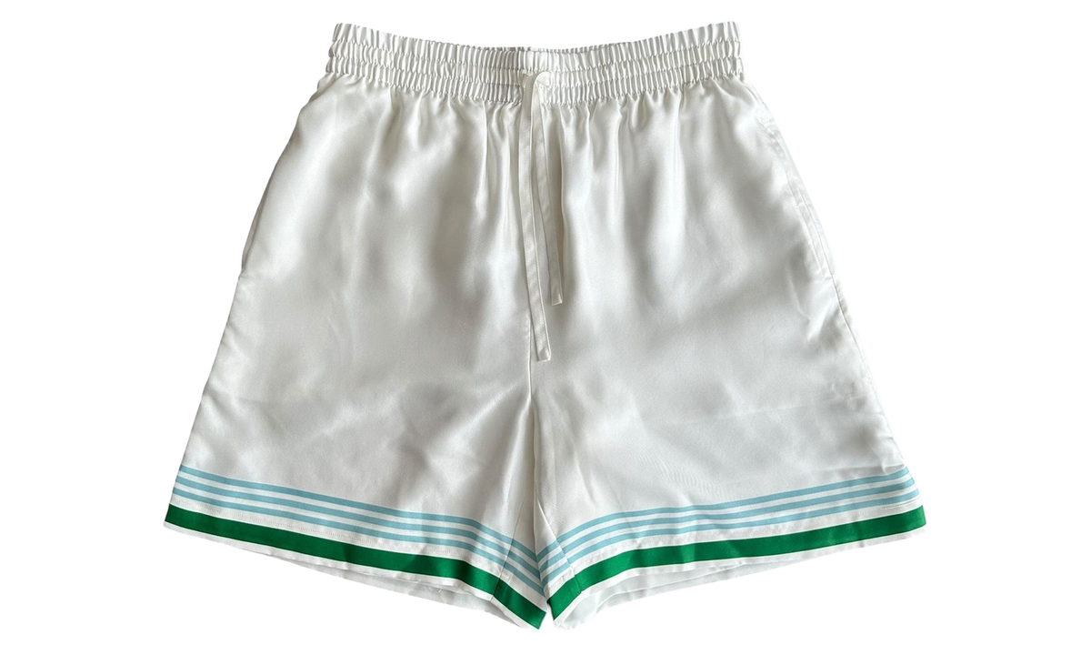 Metaphysical Tennis Icon Silk Shorts "White" MPS25 TR 012 03
