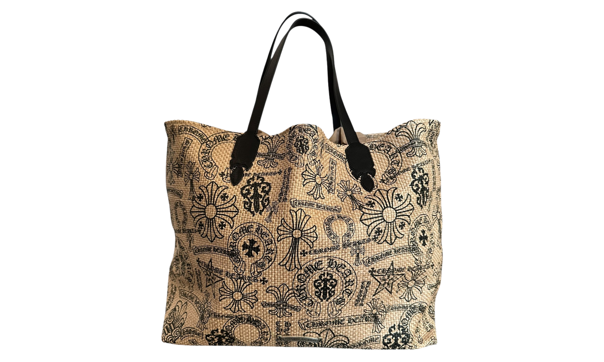 Miami Exclusive Stencil Beach Tote Bag "Beige & Black" CHRM2003